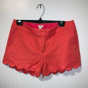 J Crew Scalloped Hem Shorts Size 6